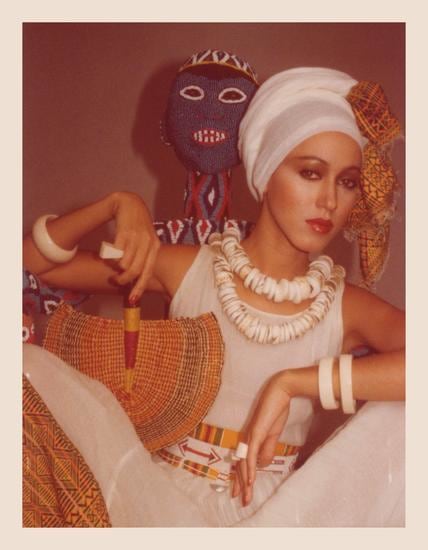 Pat Cleveland. 1975, 	4.5 x 3.25 inch unique vintage Kodak print