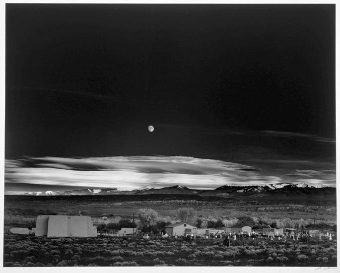 Ansel Adams, 	Moonrise, Hernandez, New Mexico. 1941