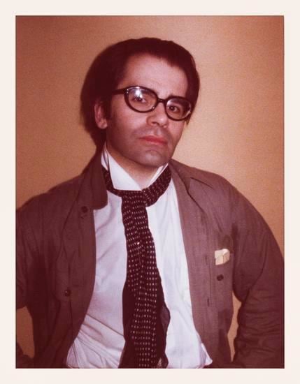 Karl Lagerfeld. 1976, 	4.5 x 3.25 inch unique vintage Kodak print