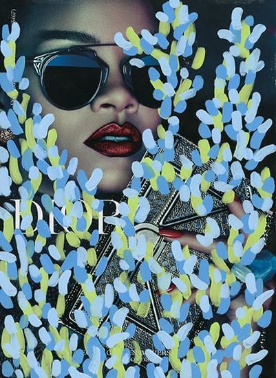 Untitled (Rihanna by Steven Klein for Dior), 2016, 	Acrylic on Magazine Page