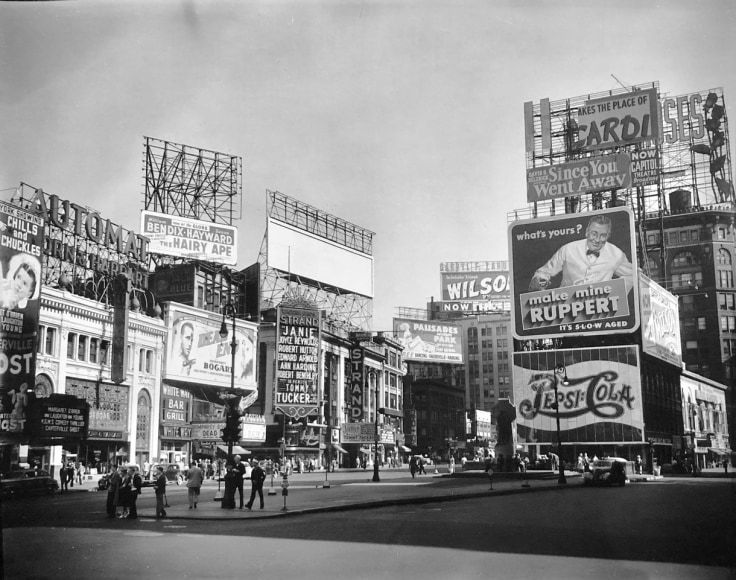 Times Square, 1945., 8 x 10 inch gelatin silver print