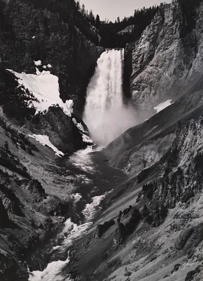 Ansel Adams, 	Yellowstone Falls, Yellowstone National Park, Wyoming. 1942