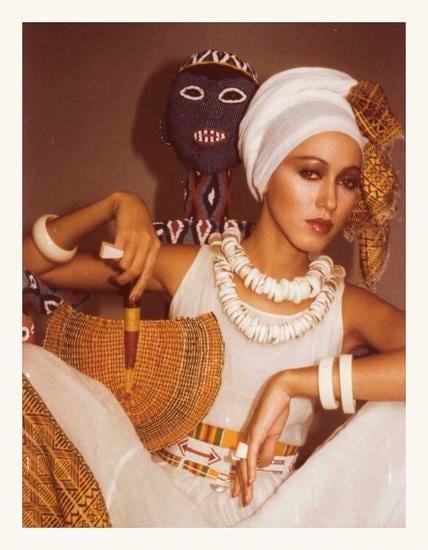 Pat Cleveland. 1975, 	4.5 x 3.25 inch unique vintage Kodak print