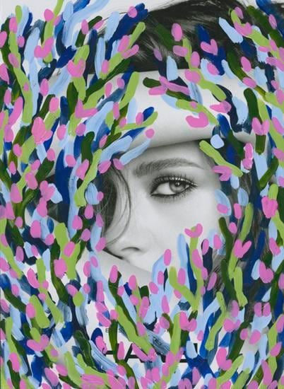  Untitled (Kristen Stewart by Mario Testino for Chanel), 2016, 	Acrylic on Magazine Page