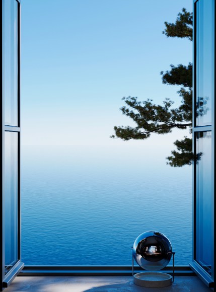 Daphne and the Ocean II, 2024, 58.5 x 43.25 inch archival pigment print