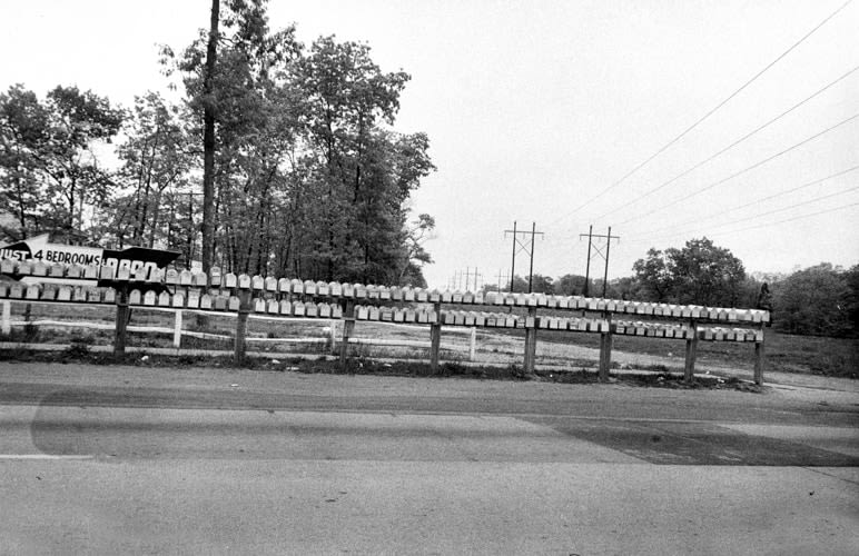 Mailboxes, New Jersey, 1954, 11 x 14 inch gelatin silver print 