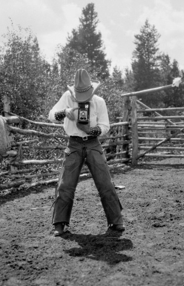 Ted Higby at Skyline Rodeo, 1928, 15 x 12 inch gelatin silver print from the original negative