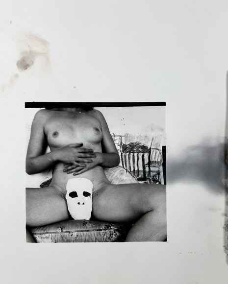 Untitled, Providence, RI. (Self-Portrait with Mask), Printed c.1975-1978
