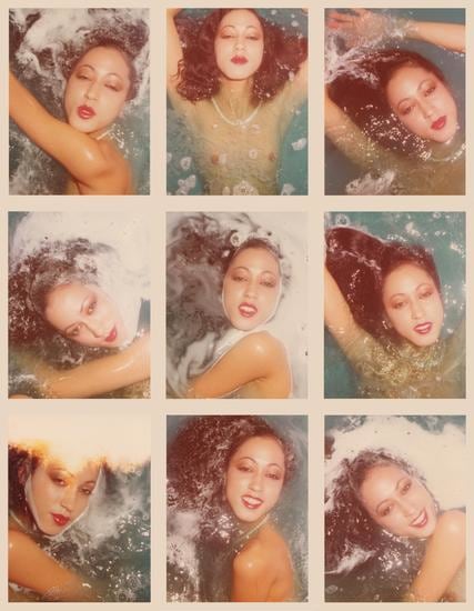 Pat Cleveland. 1975, 	Nine 4.5 x 3.25 inch unique vintage Kodak prints
