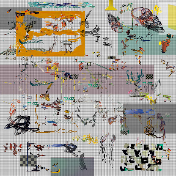 S Reporttrar++star night plappy, 2019, 59 x 59 inches