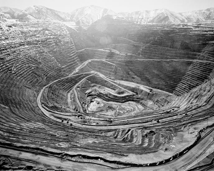 Earth's Largest Excavation, 2.5 Miles Wide and .5 Miles Deep, Looking West, Bingham Canyon, UT. 2006, 	24 x 30 inch pigment print - Edition of 5