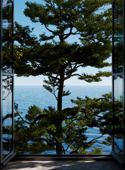 A Nest at the Ocean, 2024, 58.5 x 43.25 inch archival pigment print