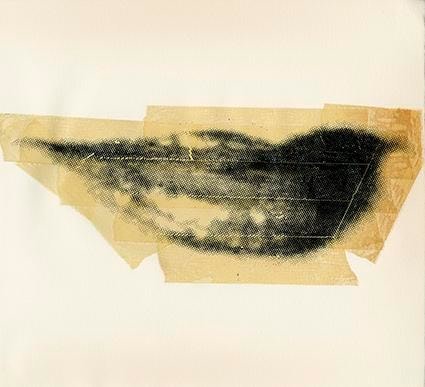  Lips, c. 1975, 	Unique Screenprint and Tape Collage
