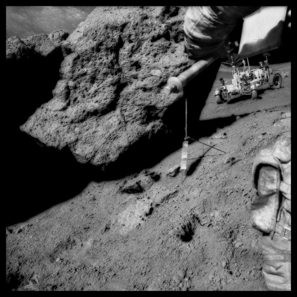 081 Eugene Cernan's Arm and Leg at "Split Rock,"