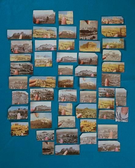  Sara Cwynar, 	Encyclopedia Grid (Acropolis), 2014