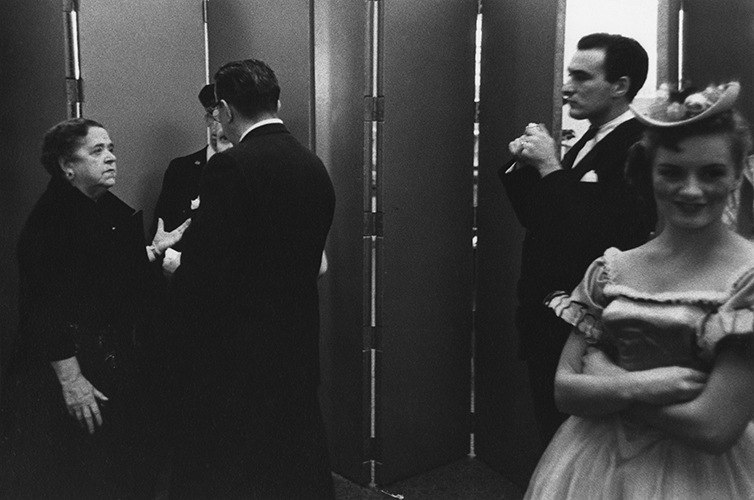 William Klein and Elsa Maxwell NYC. 1955, 11 x 14 inch gelatin silver print