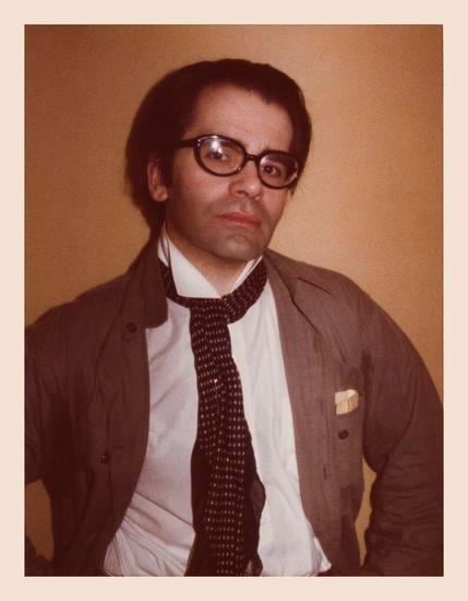 Karl Lagerfeld. 1976, 	4.5 x 3.25 inch unique vintage Kodak print
