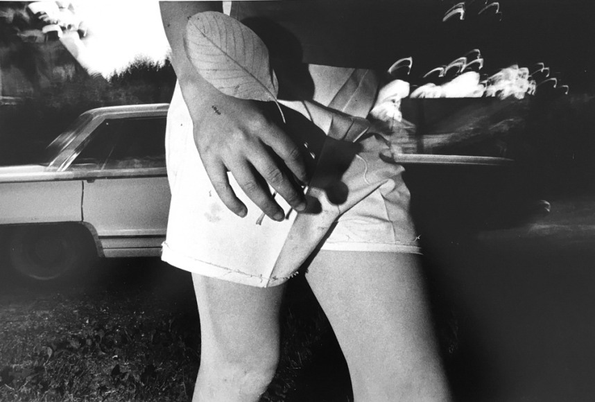 Girl Flashed with Leaf, 1974, 16 x 20 inches