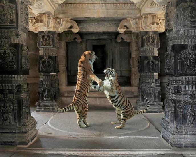 Palaiyakkaras, Hazararama Temple Hampi, 2012, 	23.5 x 30 inch archival pigment print