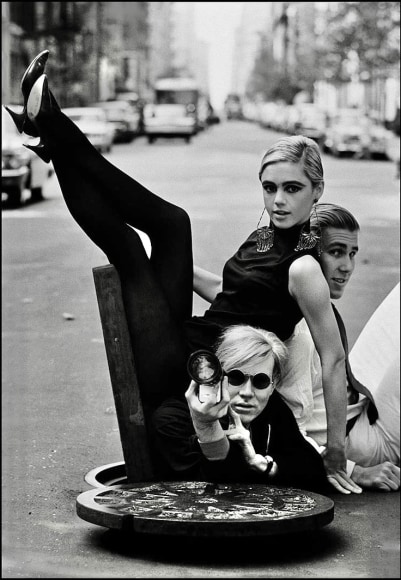 Burt Glinn  Andy Warhol with Edie Sedgwick and Chuck Wein, New York City, 1965