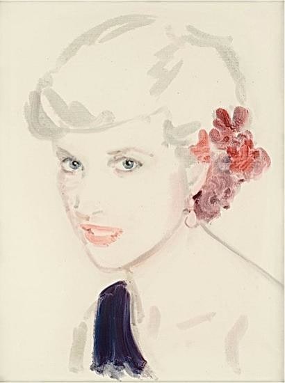 Princess Diana.  From the series "All About Eve".  Oil on paper.  16 x 12 inches.