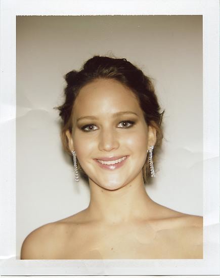 Jennifer Lawrence, 2013, 	4.25 x 3.5" polaroid
