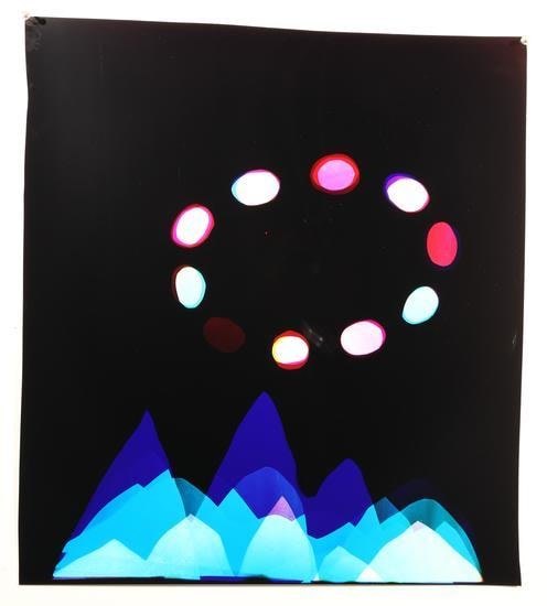 Mountains with UFO, 2016, 	Analog Chromogenic Photo, Unique