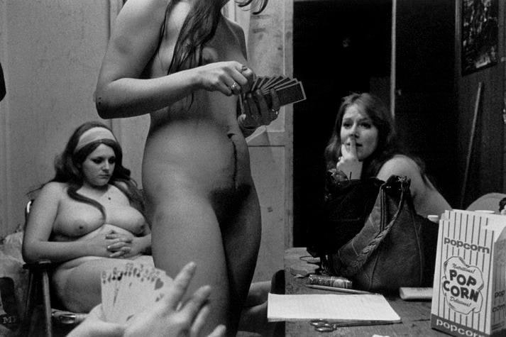 From “Carnival Strippers” 1972 - 1975.  , 	11.5 x 17.5” silver gelatin print