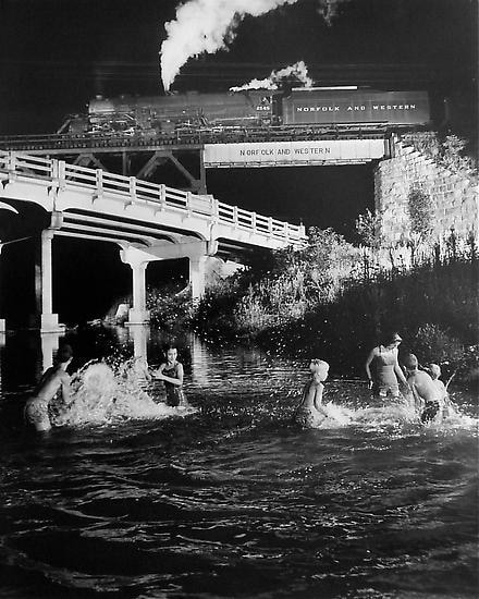 Hawksbill Creek Swimming Hole.  Luray, Virginia. 1956