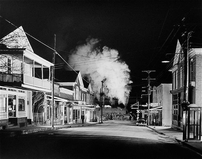 Officer Painter Patrols Main Street., Stanley, Virginia. 1956