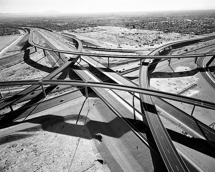 Interchange of Highways 60 and 202 Looking West; Mesa, AZ; 2007, 	24 x 30 inch pigment print - Edition of 5