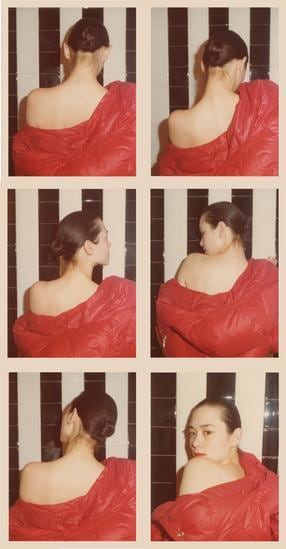 Tina Chow. 1975, 	Six 4.5 x 3.25 inch unique vintage Kodak prints