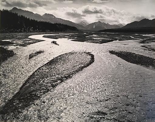 Ansel Adams, 	Teklanika River, Mount McKinley National Park, Alaska. 1947