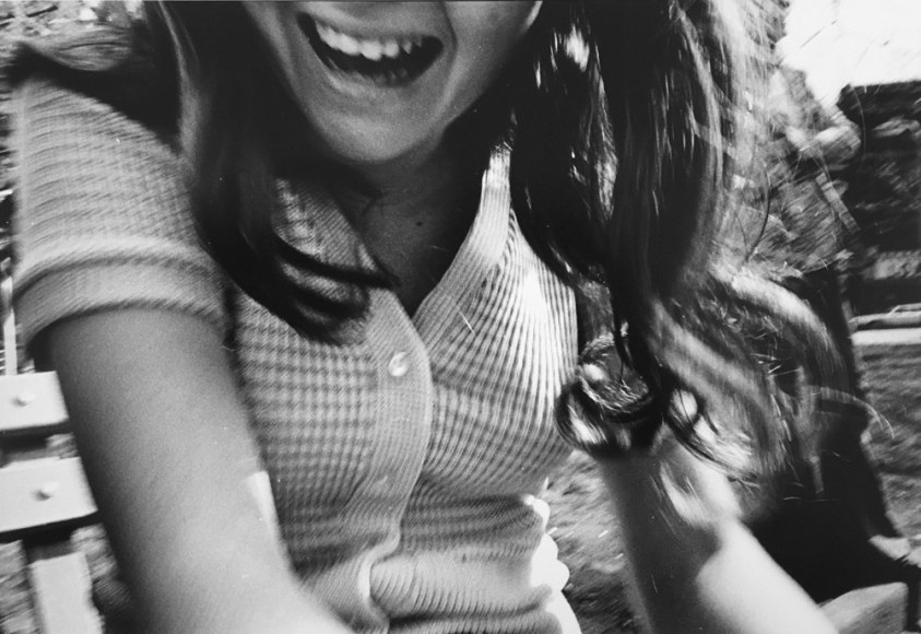 Teeth, Buttons, Hair on Square, 1971, 11 x 14 inches
