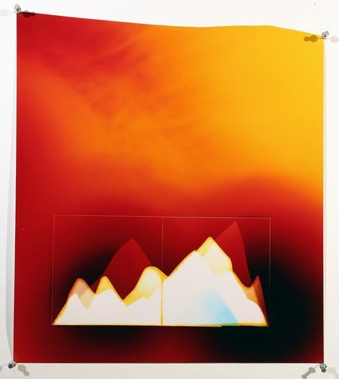 Red Sunset Mountains, 2016, 	Analog Chromogenic Photo, Unique