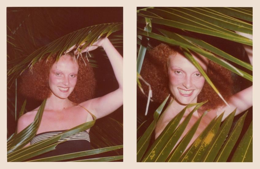 Grace Coddington. 1975, 	Two 4.5 x 3.25 inch unique vintage Kodak prints