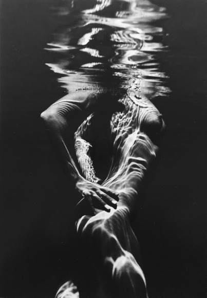 Underwater Nude c. 1980, 14 x 11 inch vintage gelatin silver print