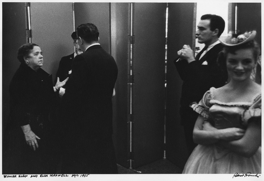 William Klein and Elsa Maxwell NYC, 1955, 11 x 14 inch gelatin silver print