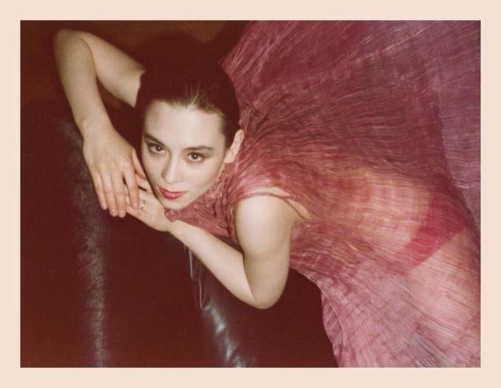 Tina Chow. 1975, 	3.25 x 4.5 inch unique vintage Kodak print