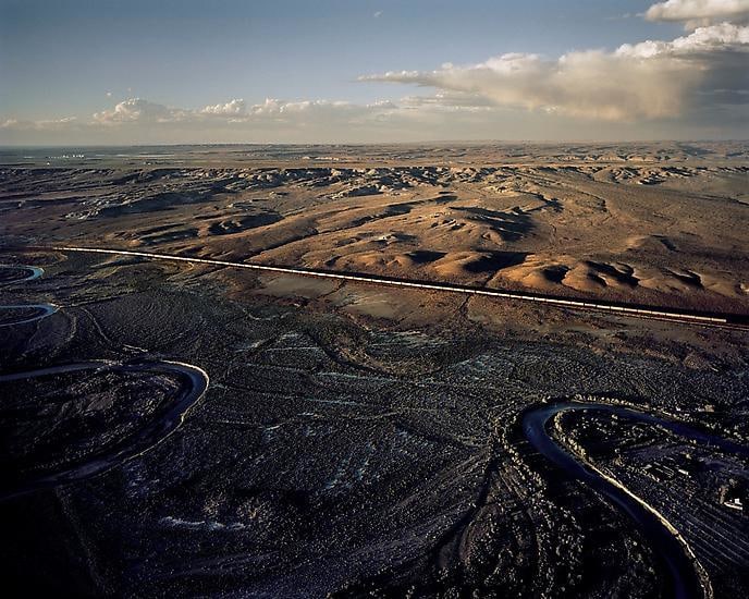  Michael Light, 	Union Pacific Freight Train Heading West, Near Rock Springs, WY; 2007