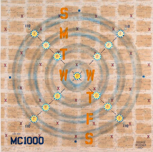 George Widener (1962) USA, Magic Circle, 2012, Mixed media on canvas, 60 x 60 in