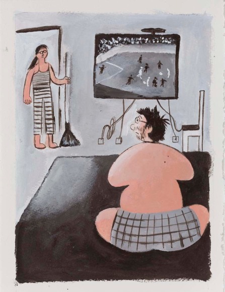 Yan Cong,&nbsp;I don&#039;t want to do Anything,&nbsp;2018,&nbsp;38 x 28 cm, Acrylic on Paper