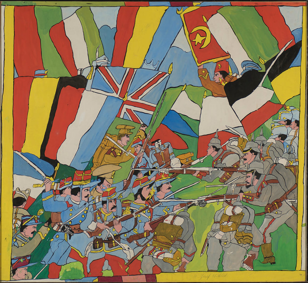 Josef Wittlich, Bajonettangriff deutscher Infanterie auf den H&ouml;hen der Asine