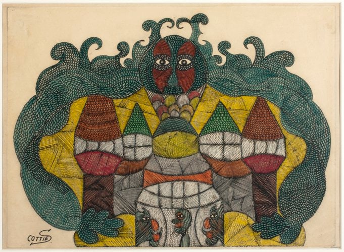 Scottie Wilson (1888-1972) United Kingdom, Untitled, c. 1940, 11.5 x 15 in