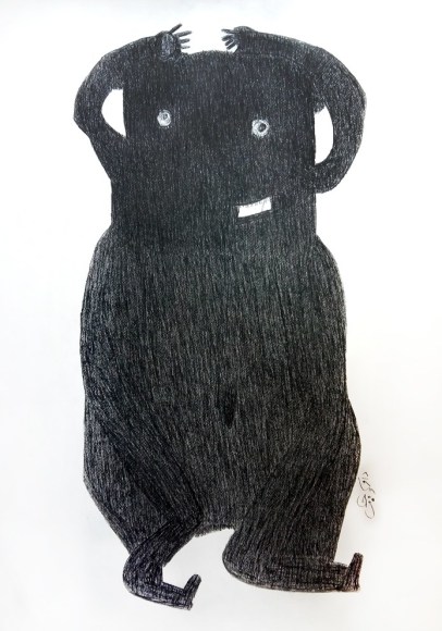 Davood Koochaki (1939) Iran, Untitled, n.d., Graphite on paper, 39 x 27.5 in