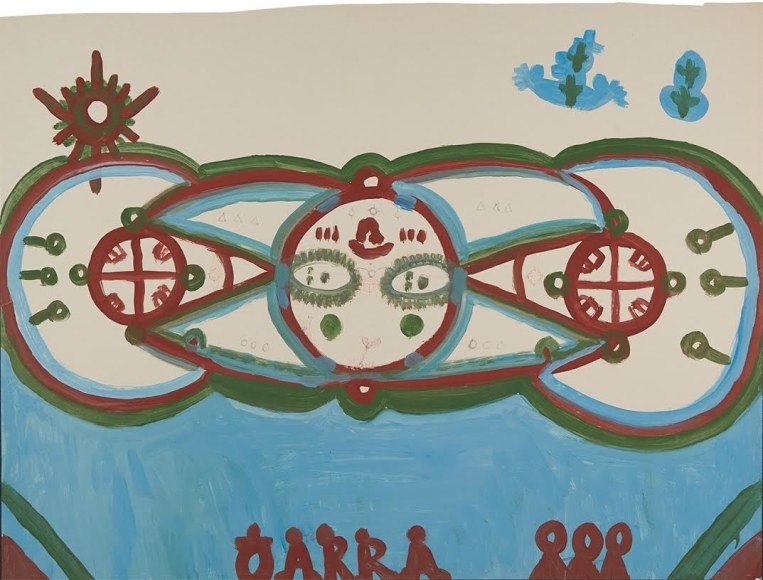 Tarcisio Merati (1934-1995) Italy, Aeroplanino / Small Plane, n.d., Tempera on paper, 30 x 39.5 in