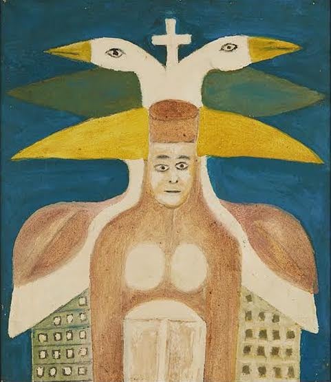 Sava Sekulić (1902-1989) Croatia, Queen Bajavitovica, 1974, Oil on canvas, 16.25 x 13.75 in