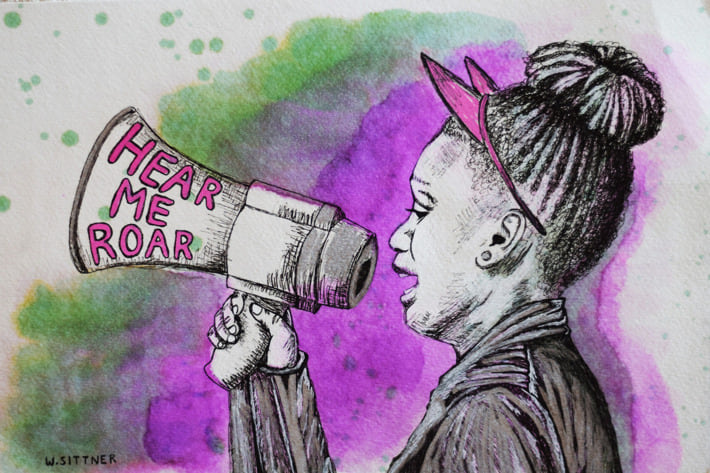 Wendy Sittner,&nbsp;Young Activist,&nbsp;2017, 15 x 11 in