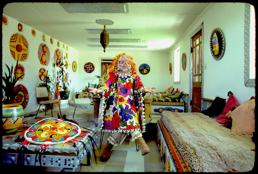 Eddie Owens Martin (St. EOM) in front room of Pasaquan, Photo by Carl Fleischhauer, South-Central Georgia Folklife Project collection (AFC1982/010), American Folklife Center, Library of Congress