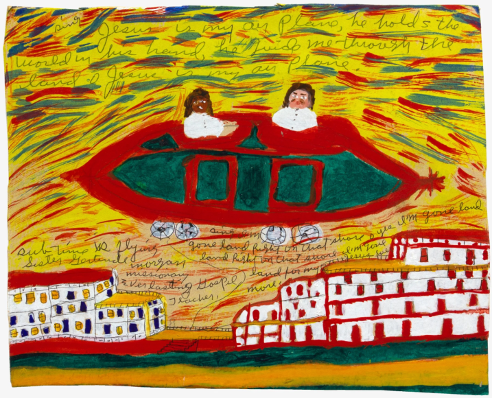 Sister Gertrude Morgan, Untitled (Jesus is my Airplane),&nbsp;ca 1956-1980